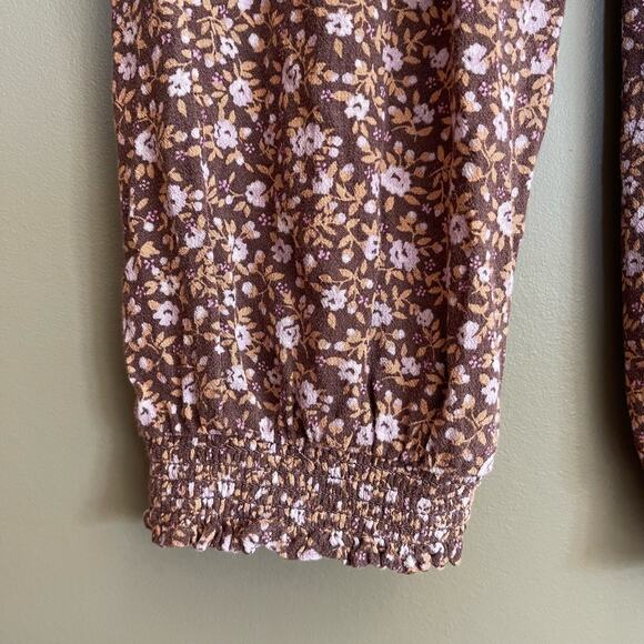 Aerie Homebody Jogger Pants Lightweight Size XS Casual Comfortable Mauve Floral - Picture 11 of 16